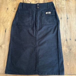 Vintage‎ Richardson Black Canvas Skirt 29 Cotton